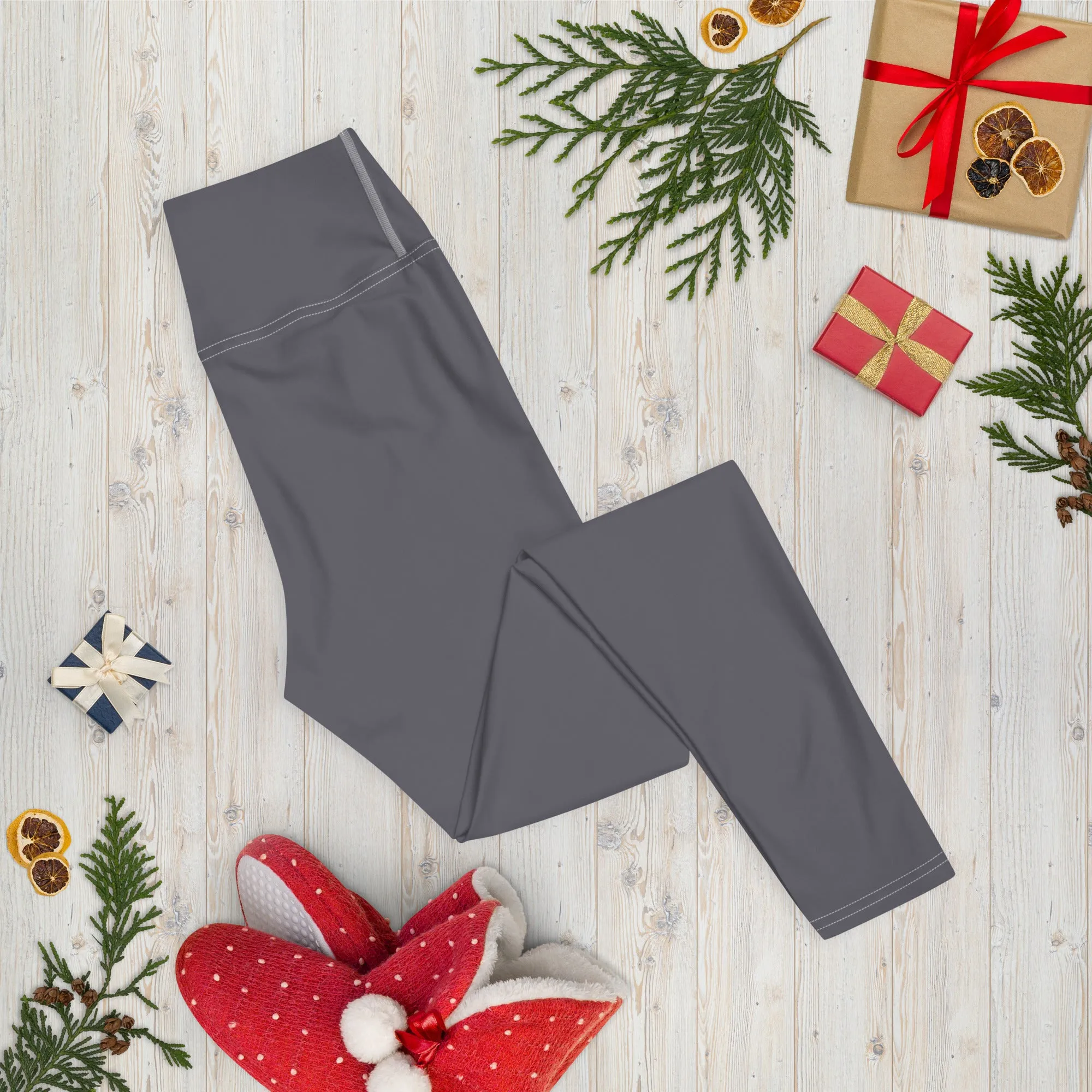 Urban Ease: Solid Color Workout Leggings for Women - Charcoal