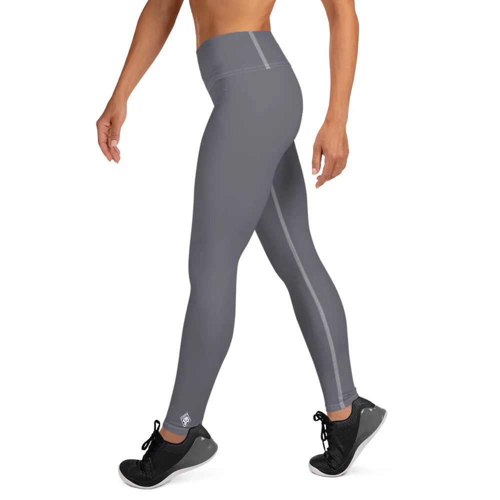 Urban Ease: Solid Color Workout Leggings for Women - Charcoal