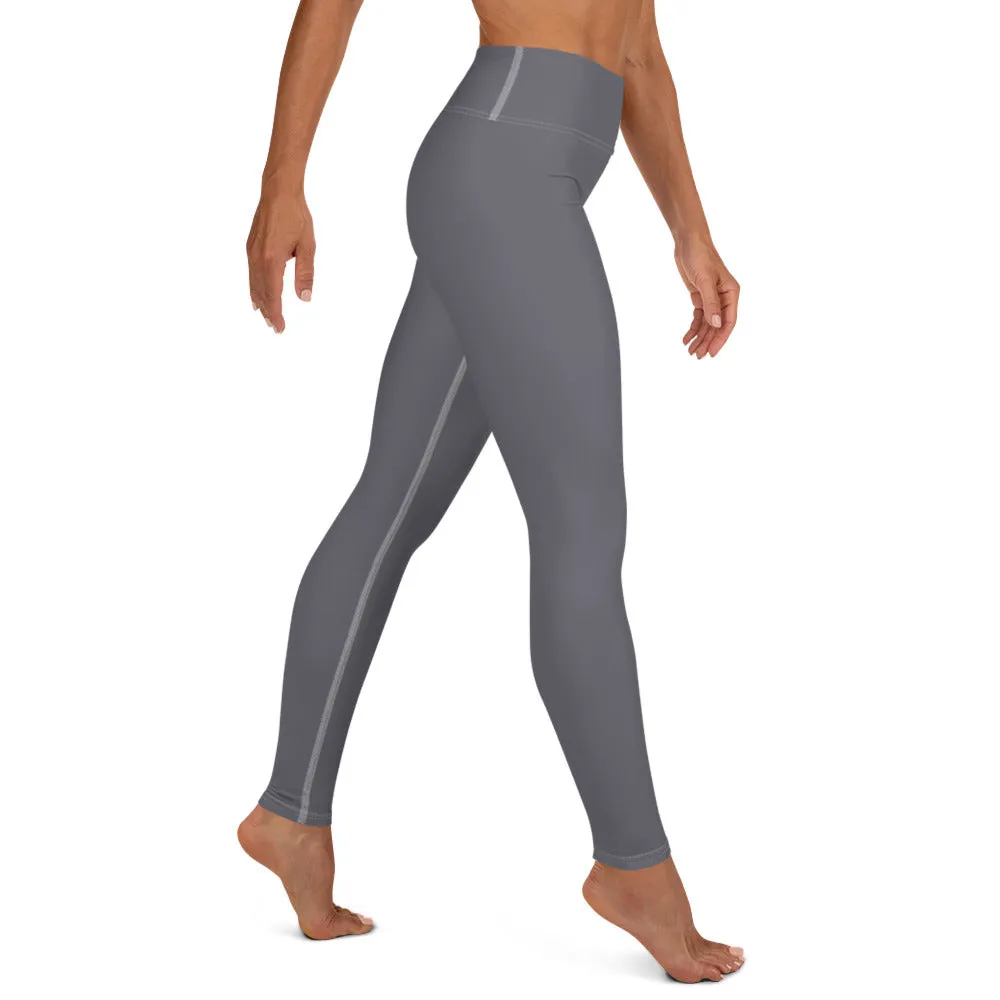 Urban Ease: Solid Color Workout Leggings for Women - Charcoal