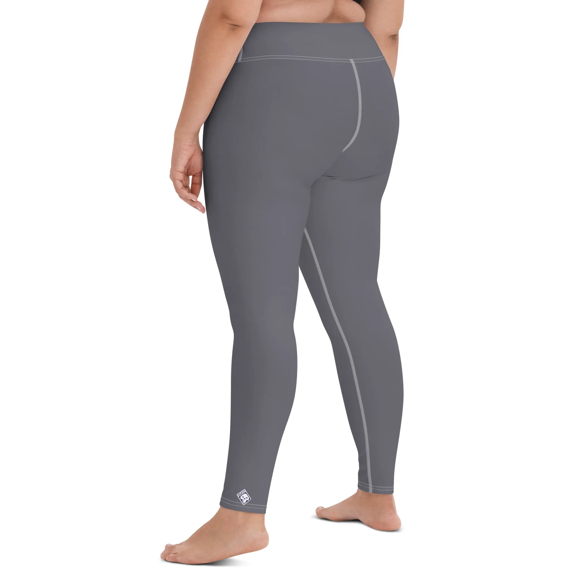 Urban Ease: Solid Color Workout Leggings for Women - Charcoal