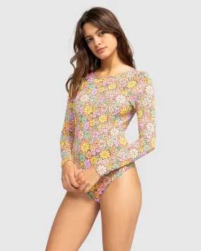 Womens Fashion Long Sleeve One-Piece Swimsuit